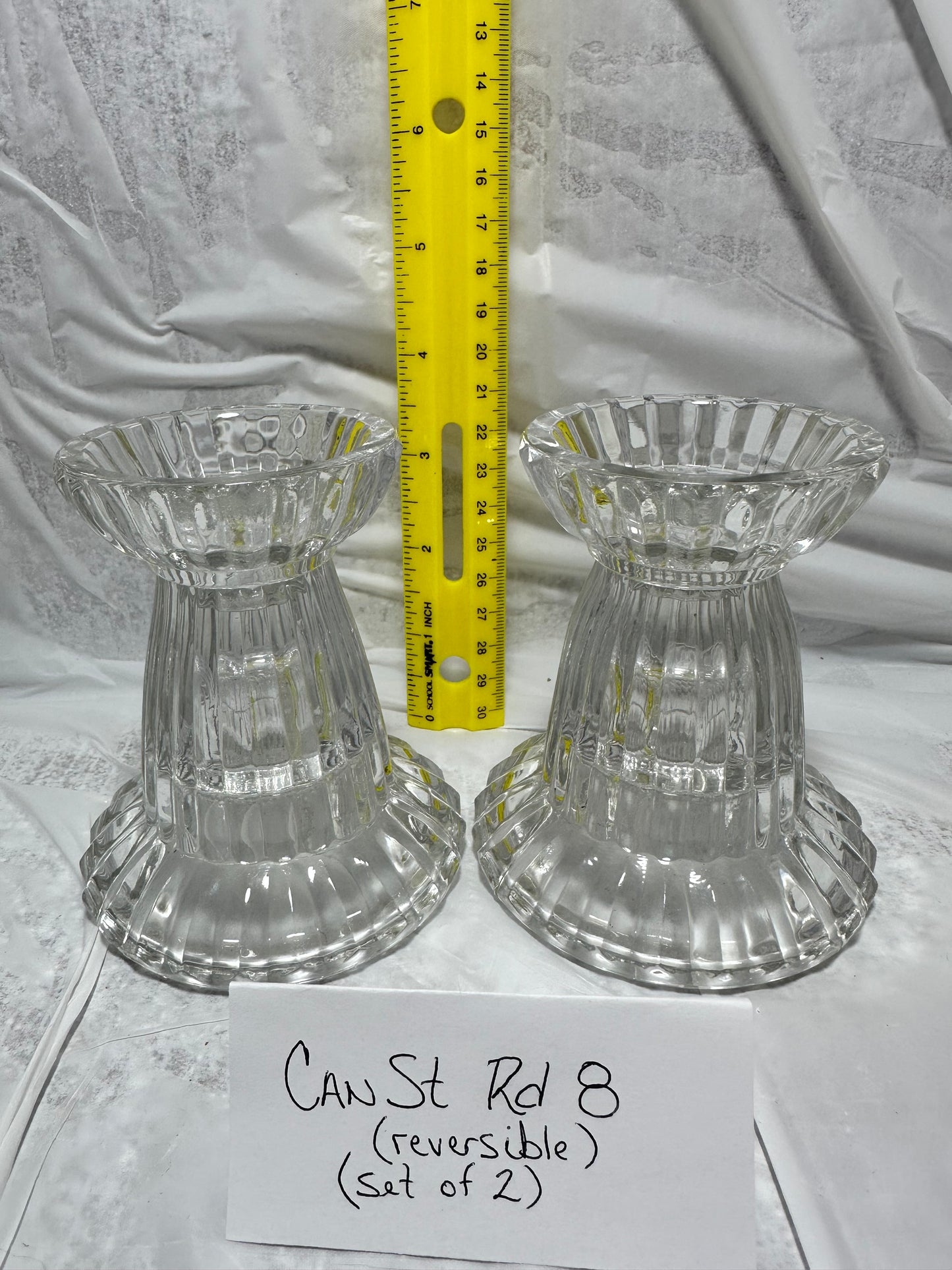 Candlesticks w/round bases 8