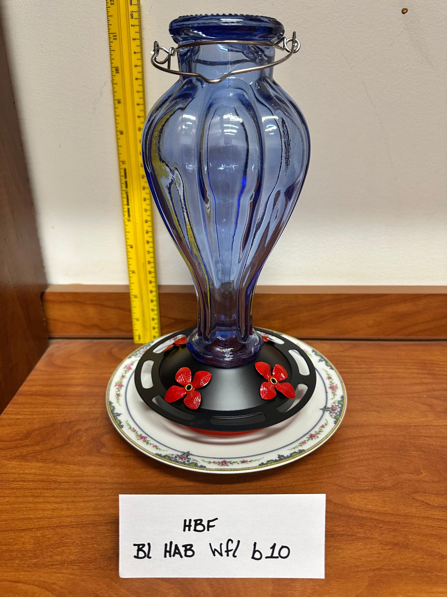 Hummingbird Feeder Blue HotAirBalloon w/clear bottom 8 & 9 & 10