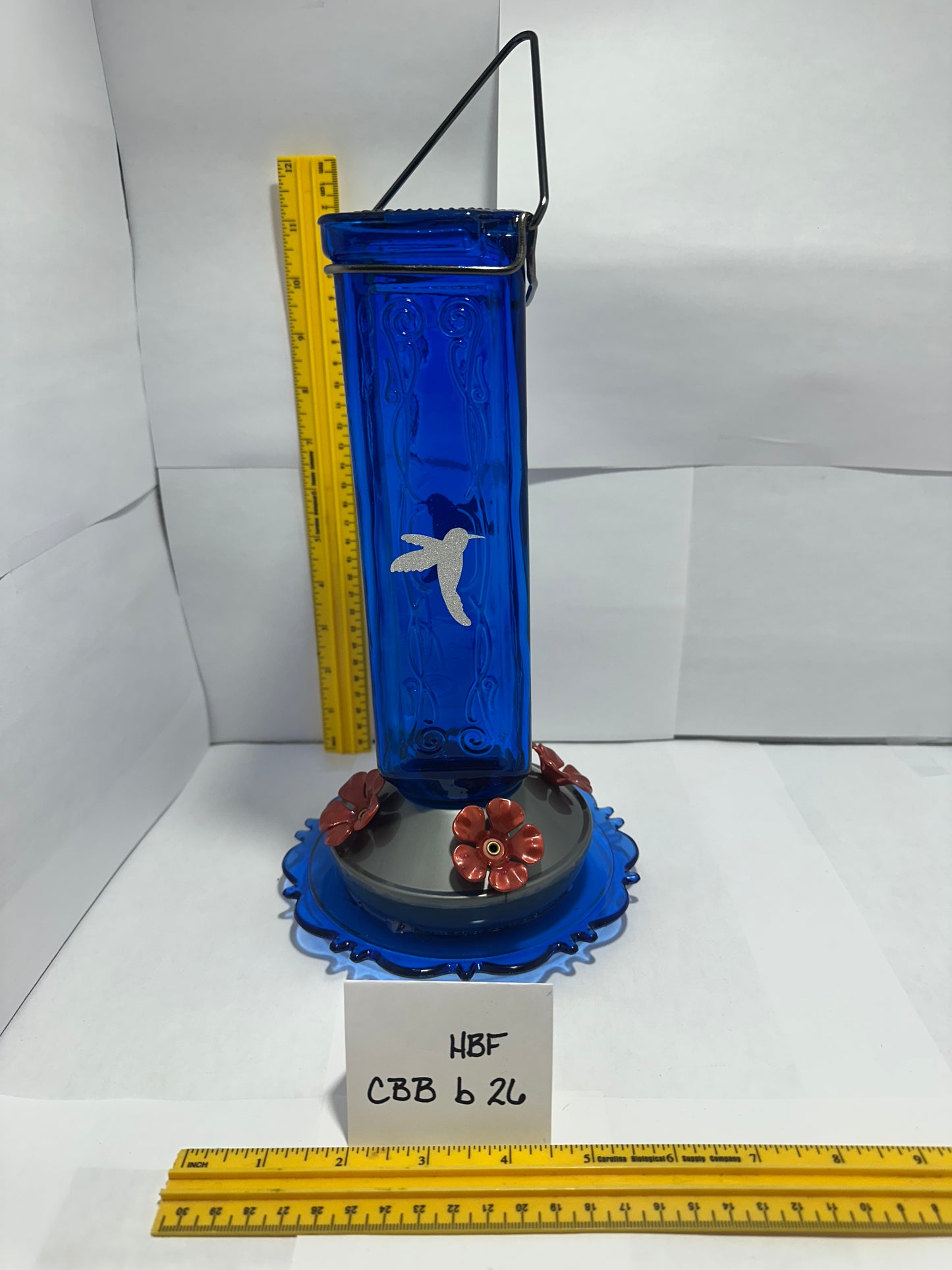 Hummingbird Feeder Cobalt Blue & Blue bottom 26 & 27 & 28