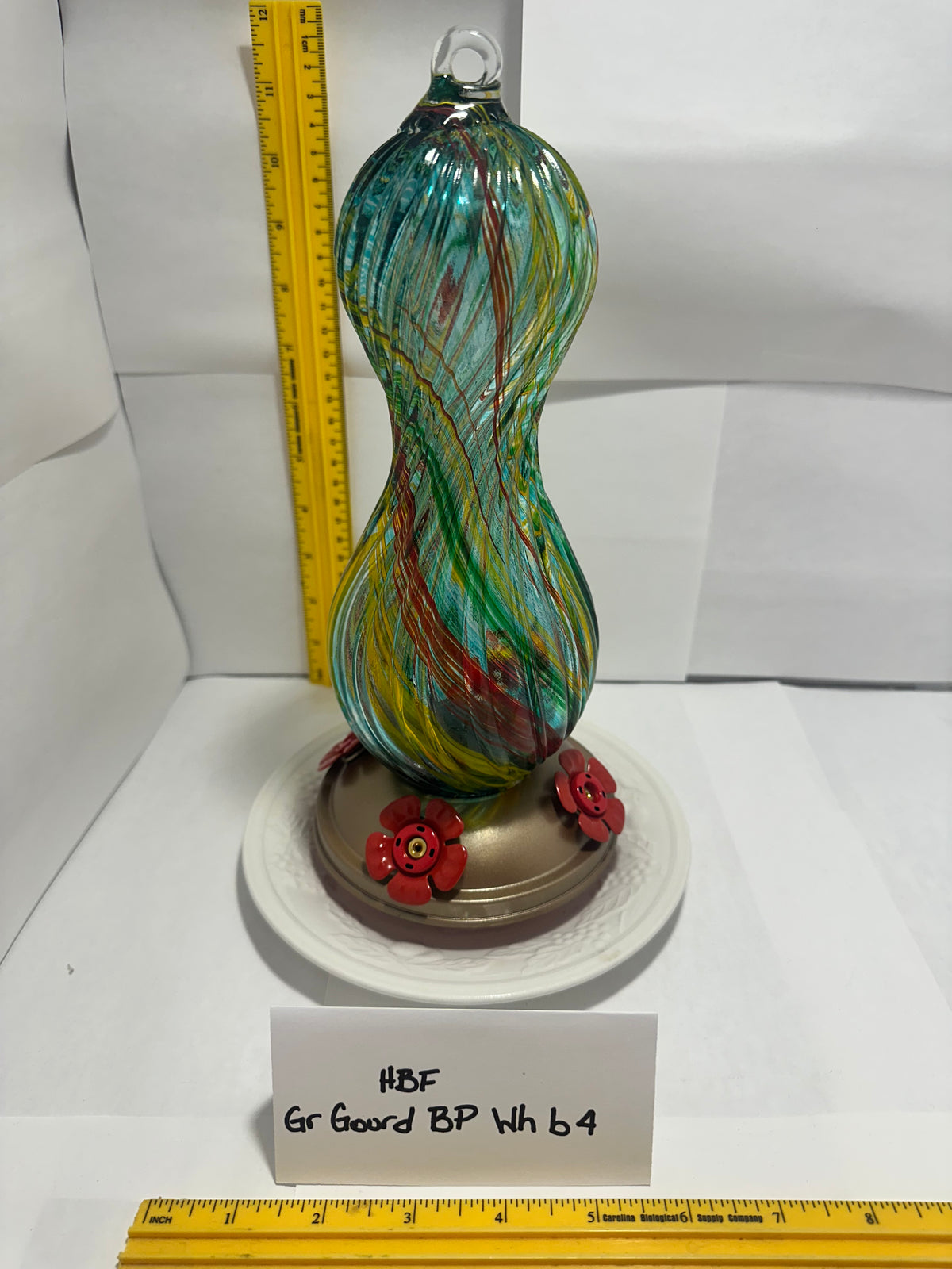Hummingbird Feeder Green Gourd BP White bottom 1 & 2 & 3 & 4