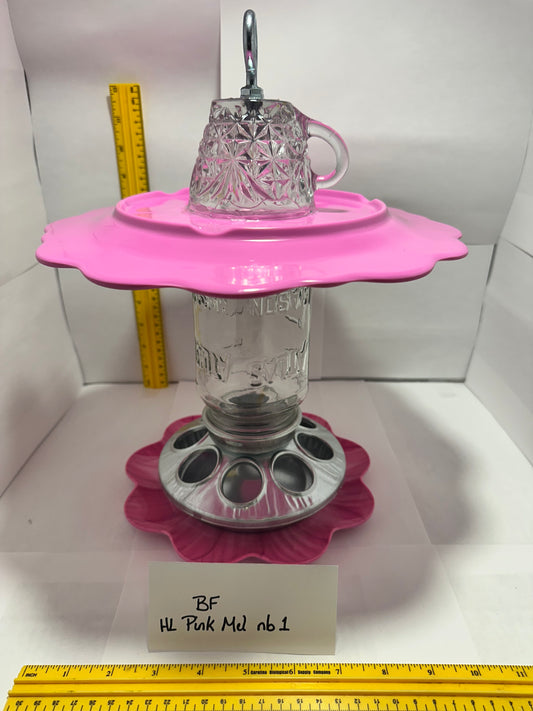 Birdfeeder HL Pink Mel w/ no bottom 1