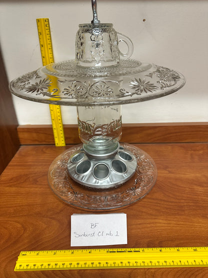 Birdfeeder Sunburst Cl w/o bottom 1 & 3