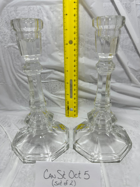 Candlesticks w/octagon bases 5