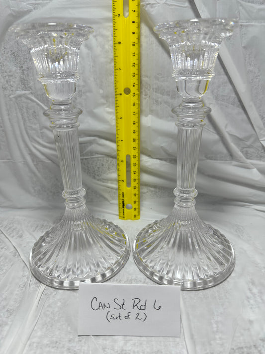 Candlesticks w/round bases 6