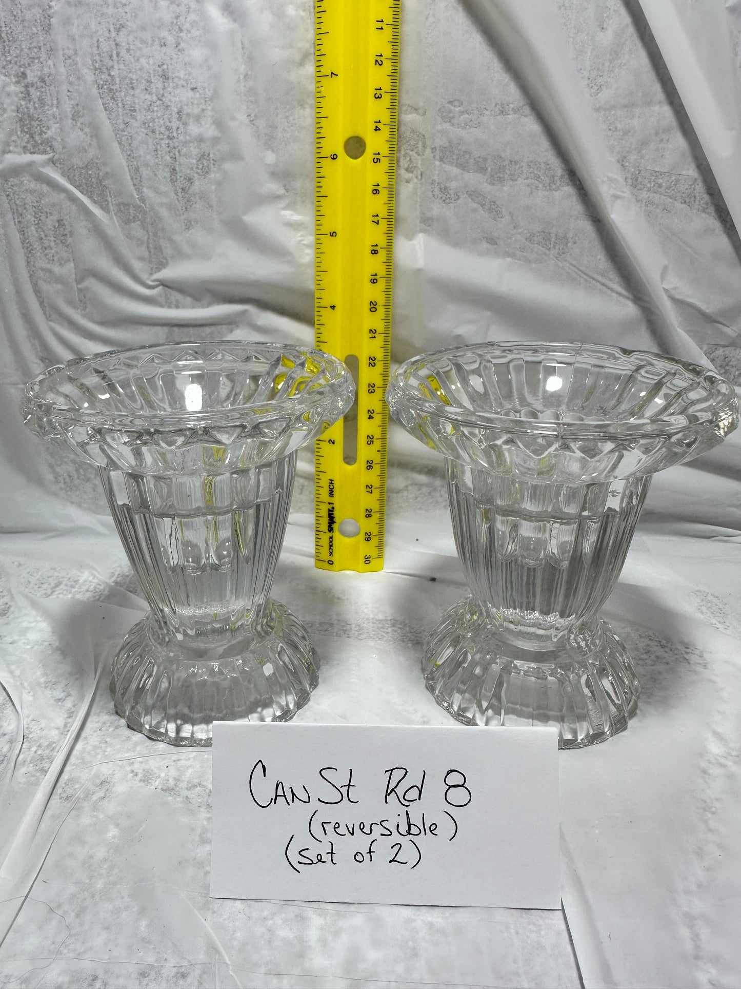 Candlesticks w/round bases 8