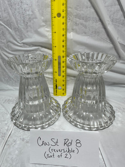 Candlesticks w/round bases 8