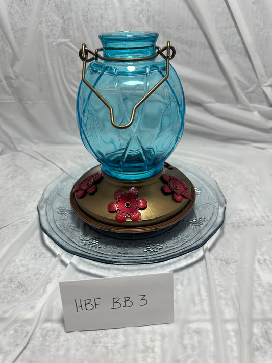 Hummingbird Feeder Blue Top Blue Bottom 3