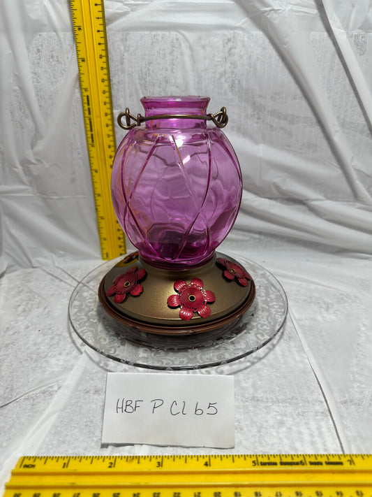 Hummingbird Feeder Round Purple Top w/Clear Bottom 5 & 6