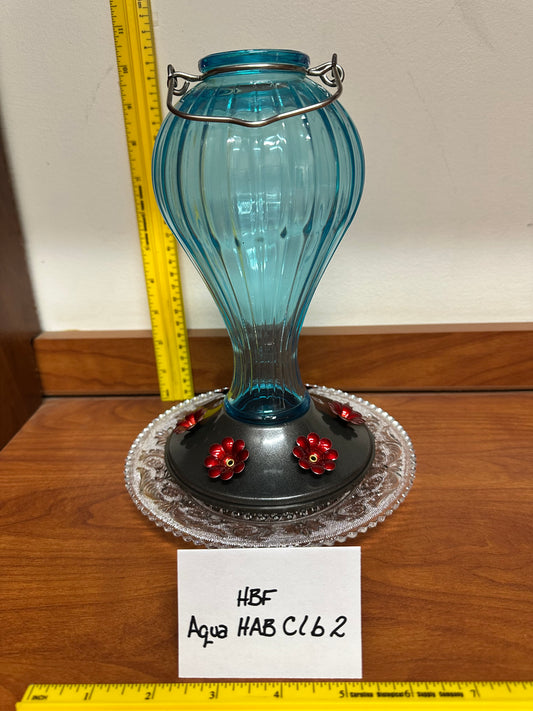 Hummingbird Feeder Aqua HotAirBalloon w/clear bottom 2