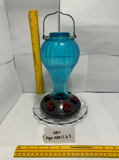 Hummingbird Feeder Aqua HotAirBalloon w/clear bottom 3 & 4