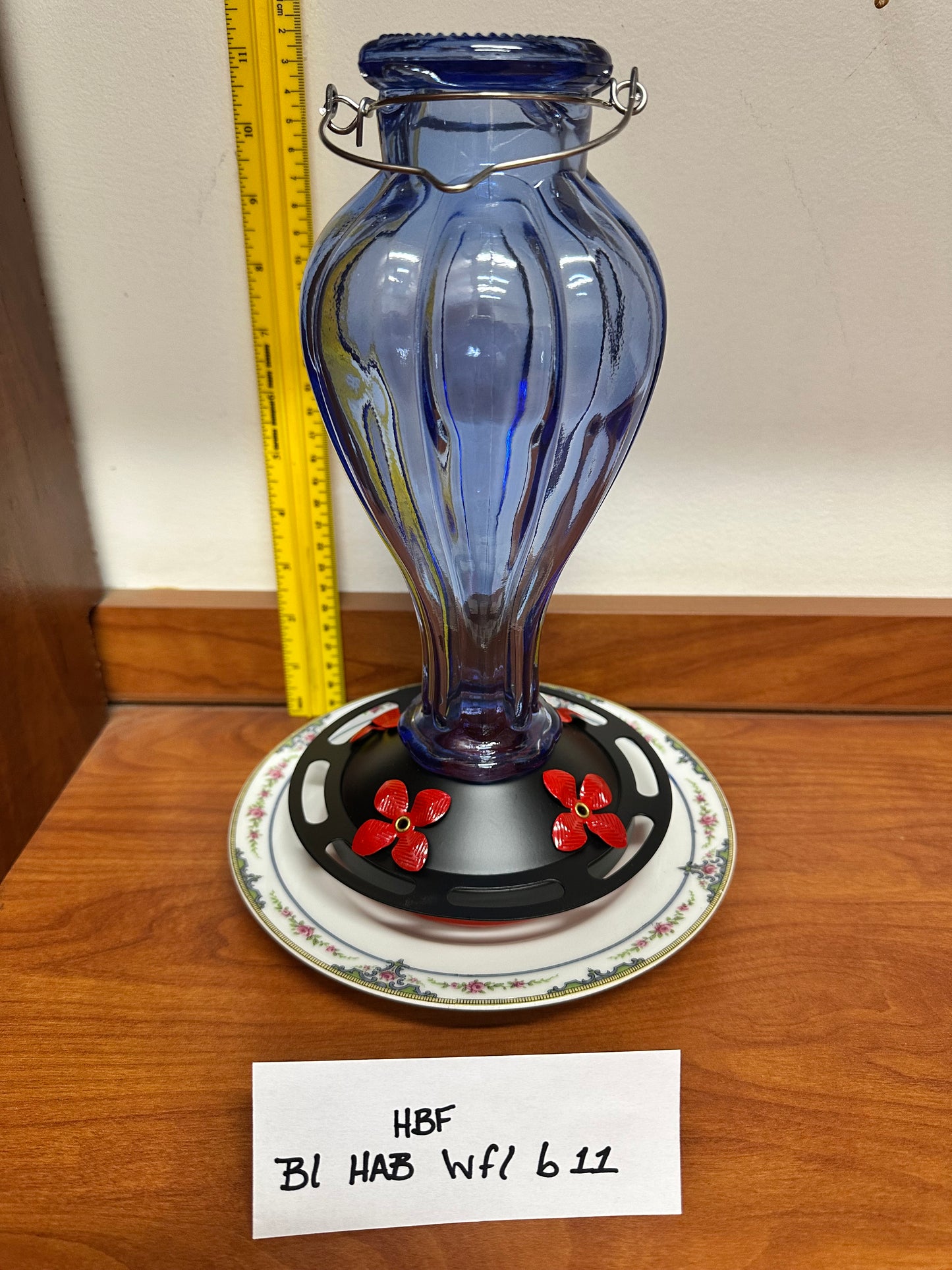 Hummingbird Feeder Blue HotAirBalloon w/clear bottom 8 & 9 & 10 & 11