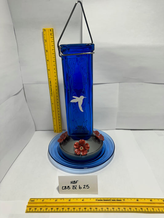 Hummingbird Feeder Cobalt Blue & Blue bottom 25