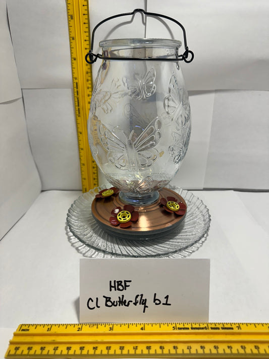 Hummingbird Feeder Clear Butterfly bottom 1 & 2