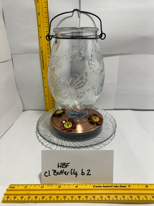 Hummingbird Feeder Clear Butterfly bottom 2