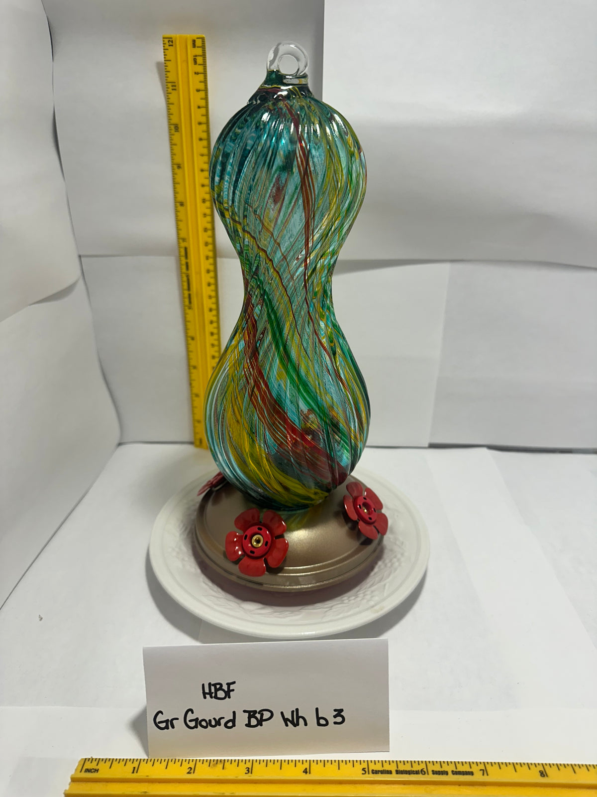 Hummingbird Feeder Green Gourd BP White bottom 1 & 2 & 3 & 4