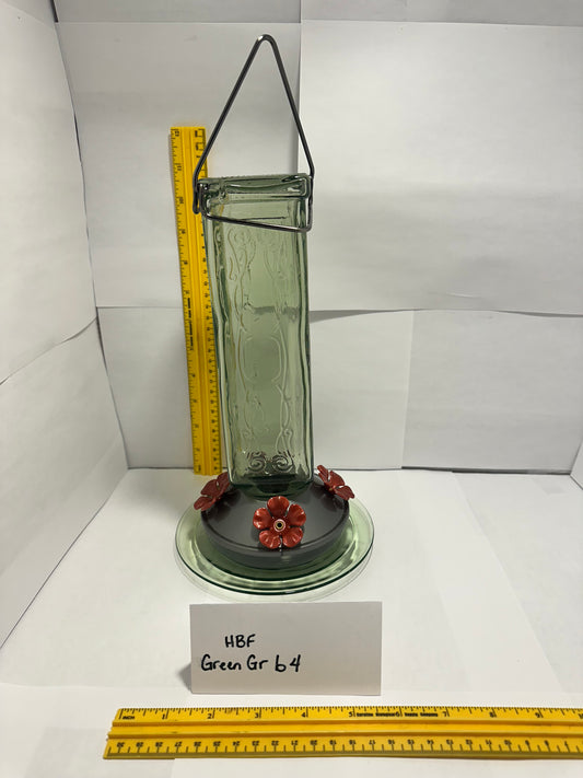 Hummingbird Feeder Green w/Green bottom 3 & 4