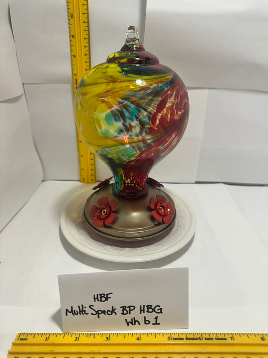 Hummingbird Feeder Multi Speck BP HBG Wh Bottom 1 & 2