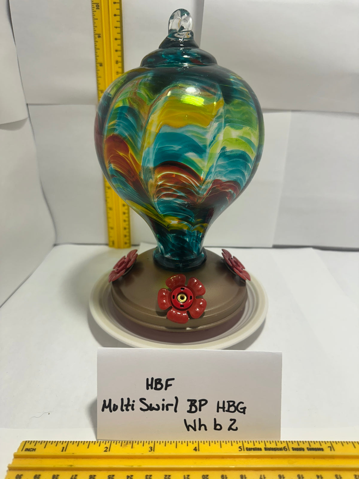 Hummingbird Feeder Multi Swirl BP HBG Wh Bottom 1 & 2