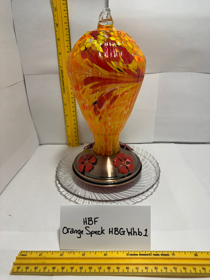 Hummingbird Feeder Yellow Speck TSC White Bottom 1 & 2 & 3 & 4 & 5 & 6