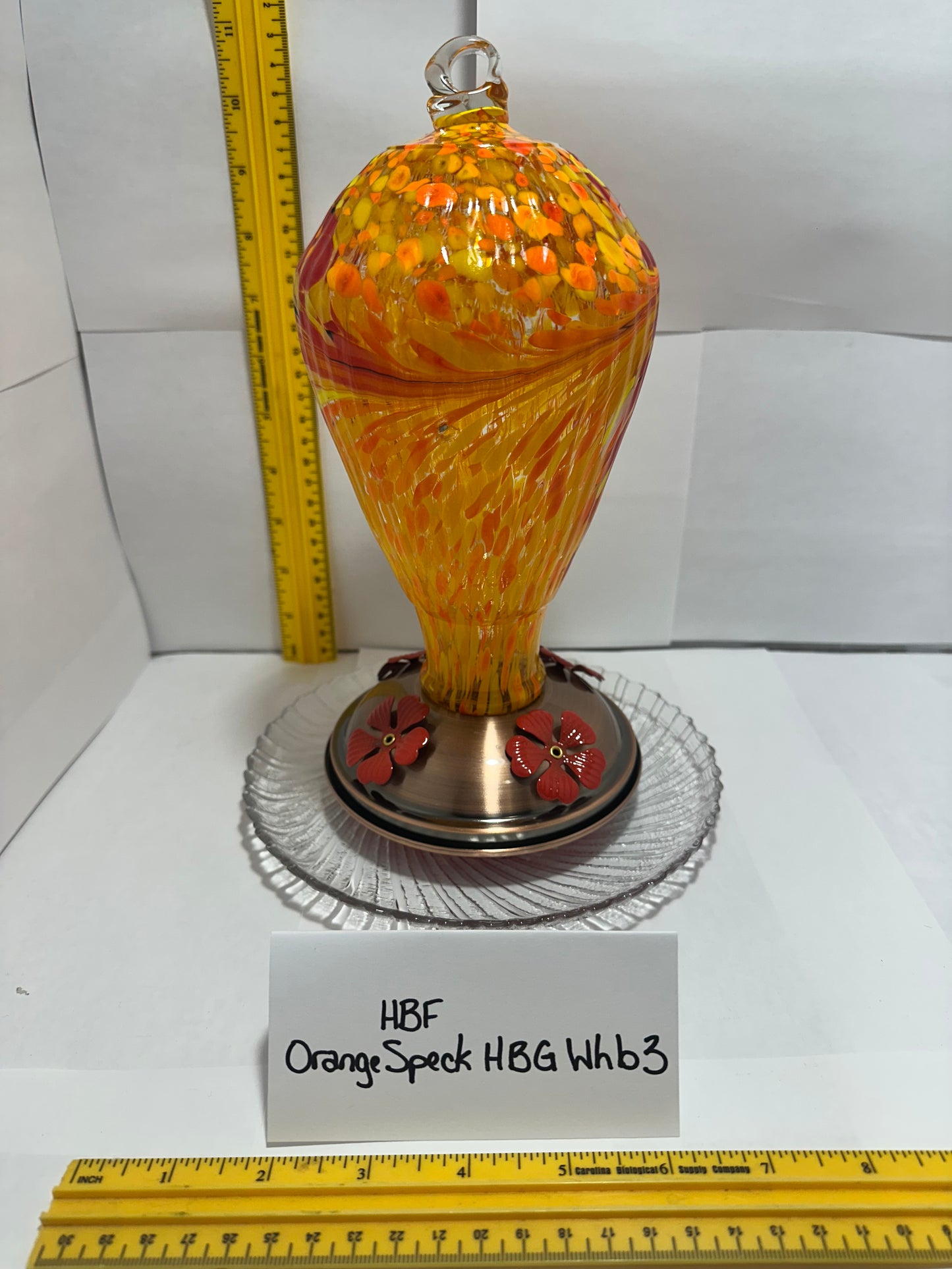 Hummingbird Feeder Yellow Speck TSC White Bottom 1 & 2 & 3 & 4 & 5 & 6