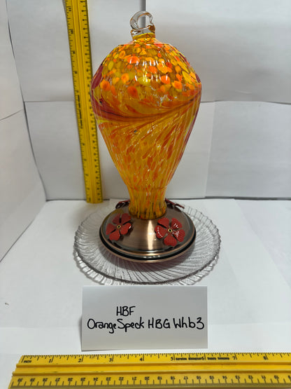 Hummingbird Feeder Yellow Speck TSC White Bottom 1 & 2 & 3 & 4 & 5 & 6