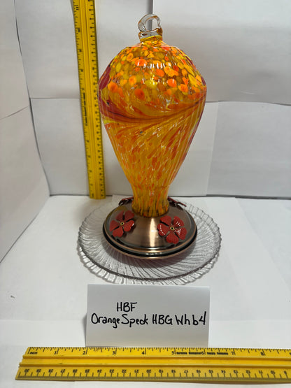 Hummingbird Feeder Yellow Speck TSC White Bottom 1 & 2 & 3 & 4 & 5 & 6