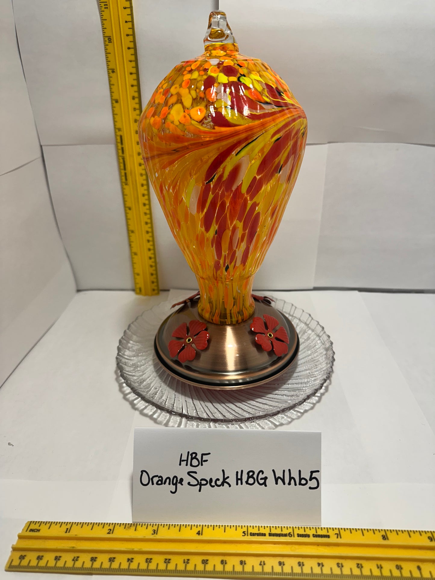 Hummingbird Feeder Yellow Speck TSC White Bottom 1 & 2 & 3 & 4 & 5 & 6