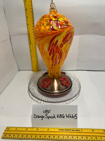 Hummingbird Feeder Yellow Speck TSC White Bottom 1 & 2 & 3 & 4 & 5 & 6