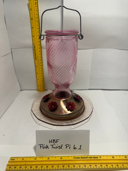 Hummingbird Feeder Pink Twist Pink bottom 1 & 2
