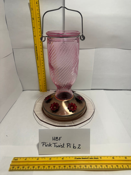 Hummingbird Feeder Pink Twist Pink bottom 1 & 2
