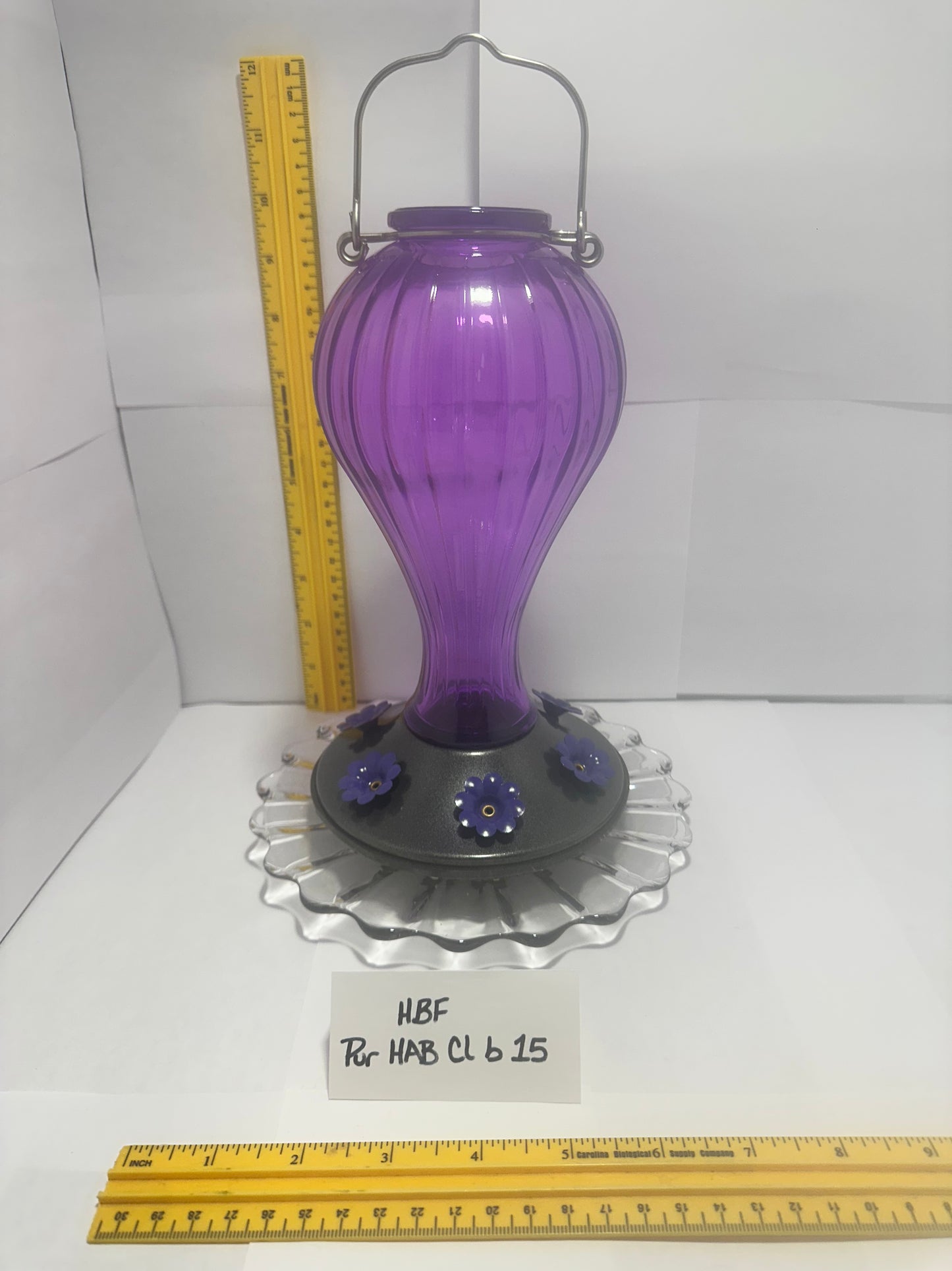 Hummingbird Feeder Purple HotAirBalloon w/clear b 15 & 16