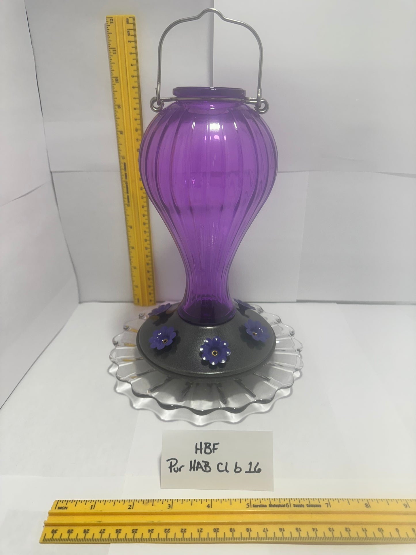 Hummingbird Feeder Purple HotAirBalloon w/clear b 15 & 16