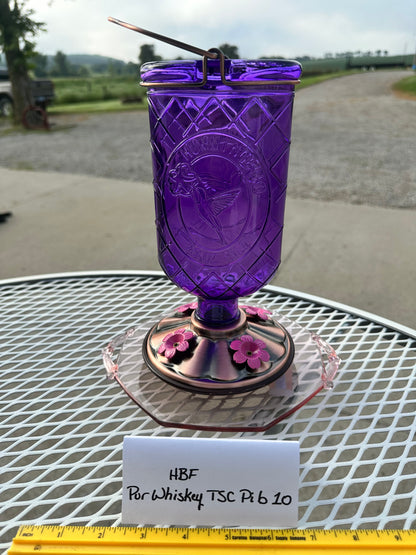 Hummingbird Feeder Purple Whiskey Pink bottom 7 & 8 & 9 & 10