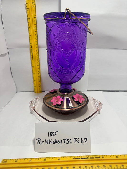 Hummingbird Feeder Purple Whiskey Pink bottom 7 & 8 & 9 & 10