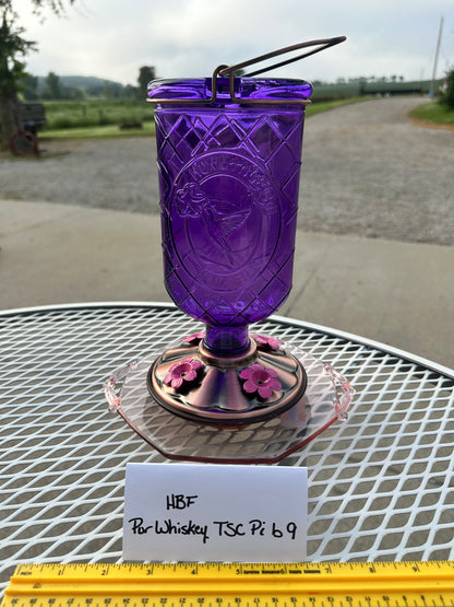 Hummingbird Feeder Purple Whiskey Pink bottom 7 & 8 & 9 & 10