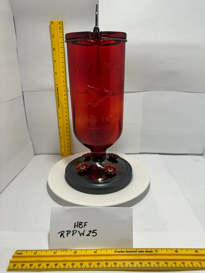Hummingbird Feeder Red Top PP White Bottom 22.1 & 23 & 24 & 25