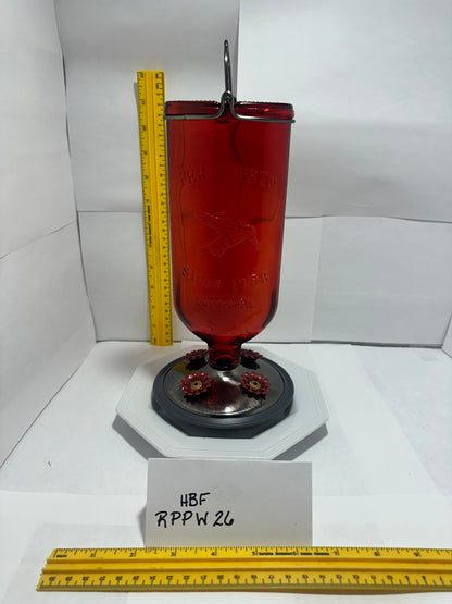 Hummingbird Feeder Red Top PP White Bottom 26 & 27