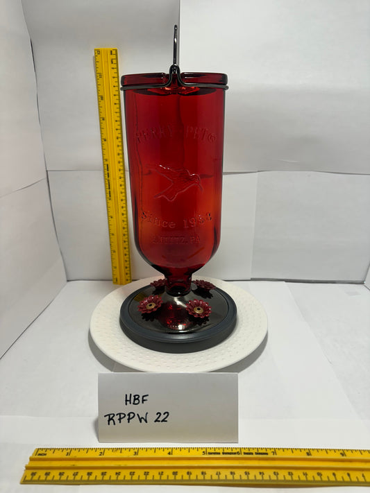 Hummingbird Feeder Red Top PP White Bottom 22.1 & 23 & 24 & 25