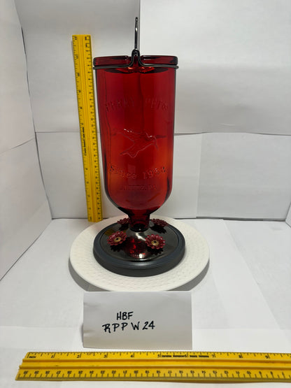 Hummingbird Feeder Red Top PP White Bottom 22.1 & 23 & 24 & 25