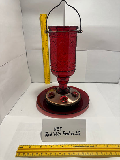 Hummingbird Feeder Red Window Red bottom 13 & 14 & 15 & 16