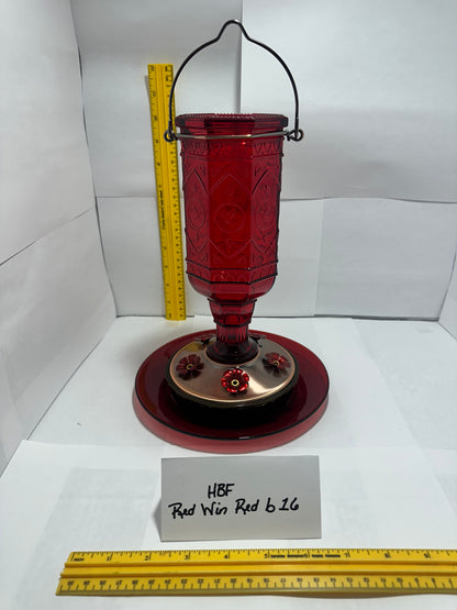 Hummingbird Feeder Red Window Red bottom 13 & 14 & 15 & 16