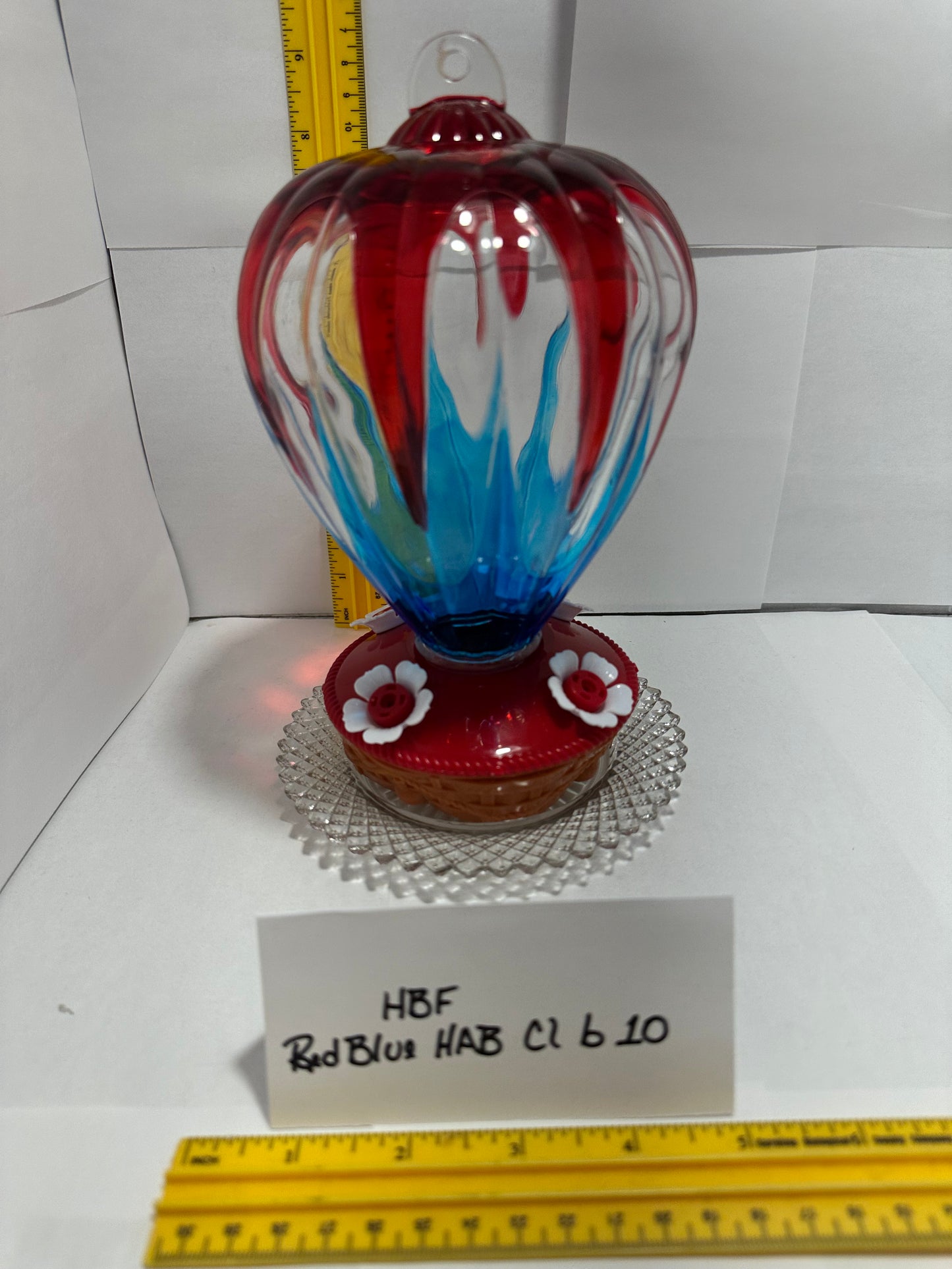 Hummingbird Feeder Red Blue HotAirBalloon White bottom 7 & 8 & 9 & 10