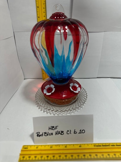 Hummingbird Feeder Red Blue HotAirBalloon White bottom 7 & 8 & 9 & 10
