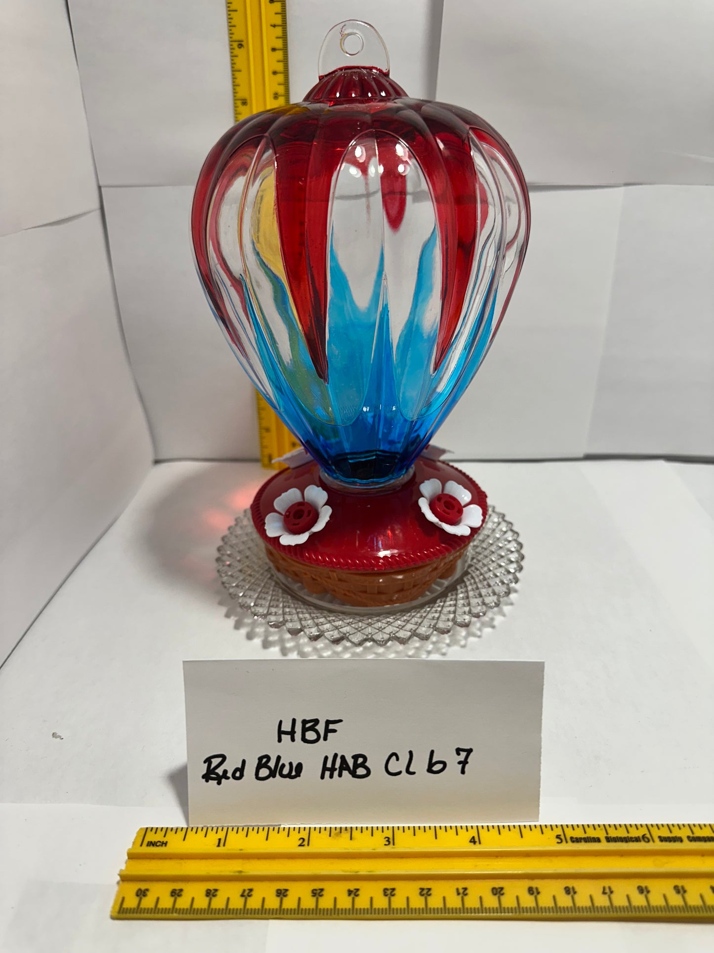 Hummingbird Feeder Red Blue HotAirBalloon White bottom 7 & 8 & 9 & 10