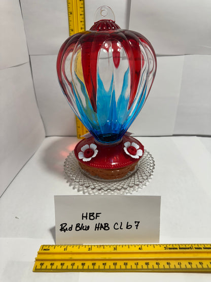 Hummingbird Feeder Red Blue HotAirBalloon White bottom 7 & 8 & 9 & 10