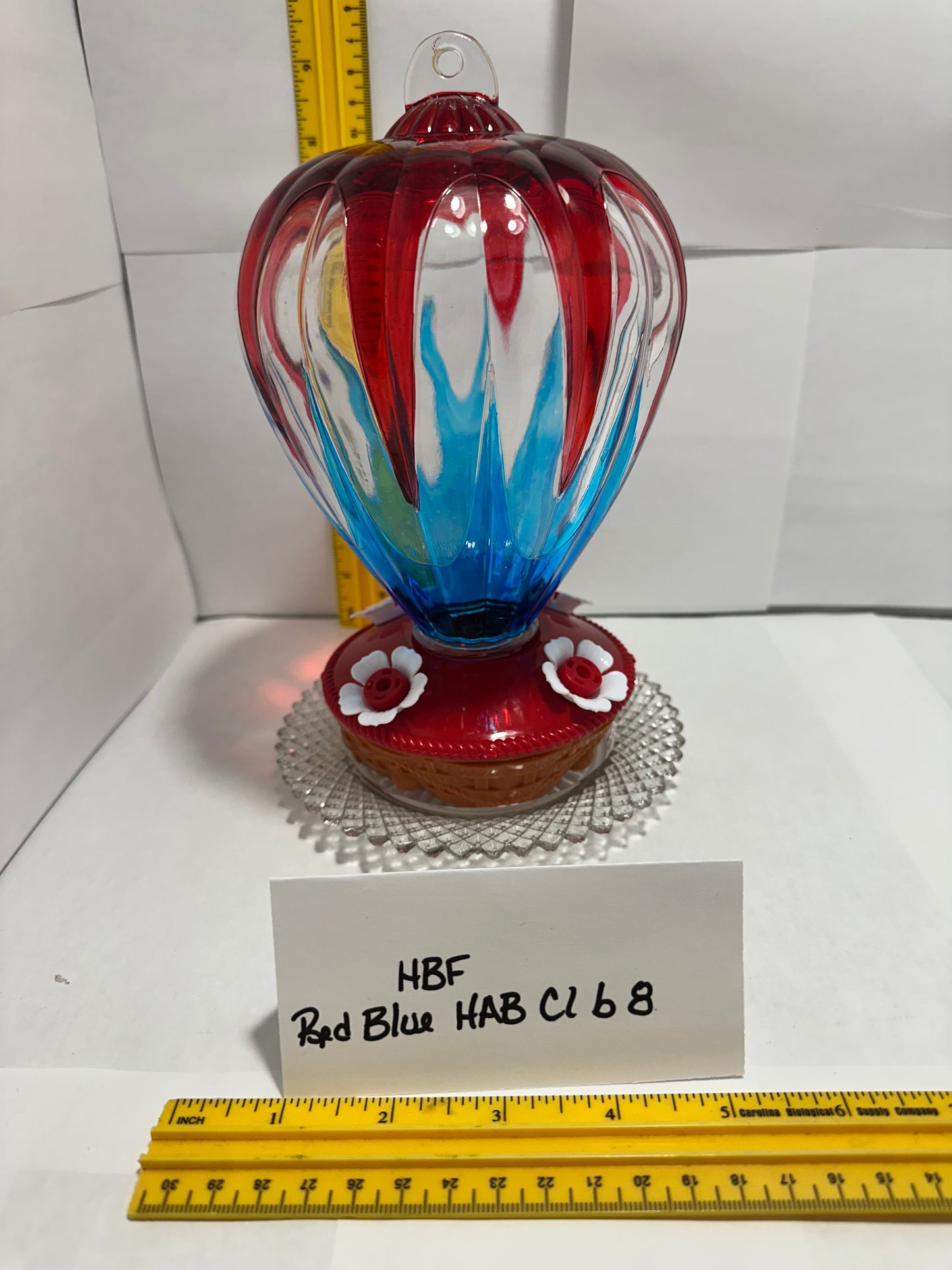 Hummingbird Feeder Red Blue HotAirBalloon White bottom 7 & 8 & 9 & 10