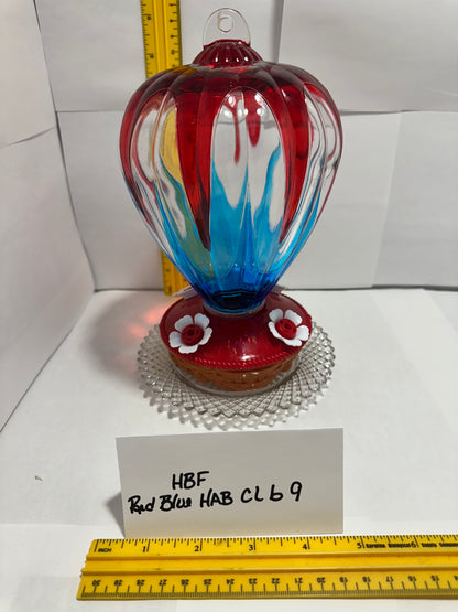 Hummingbird Feeder Red Blue HotAirBalloon White bottom 7 & 8 & 9 & 10