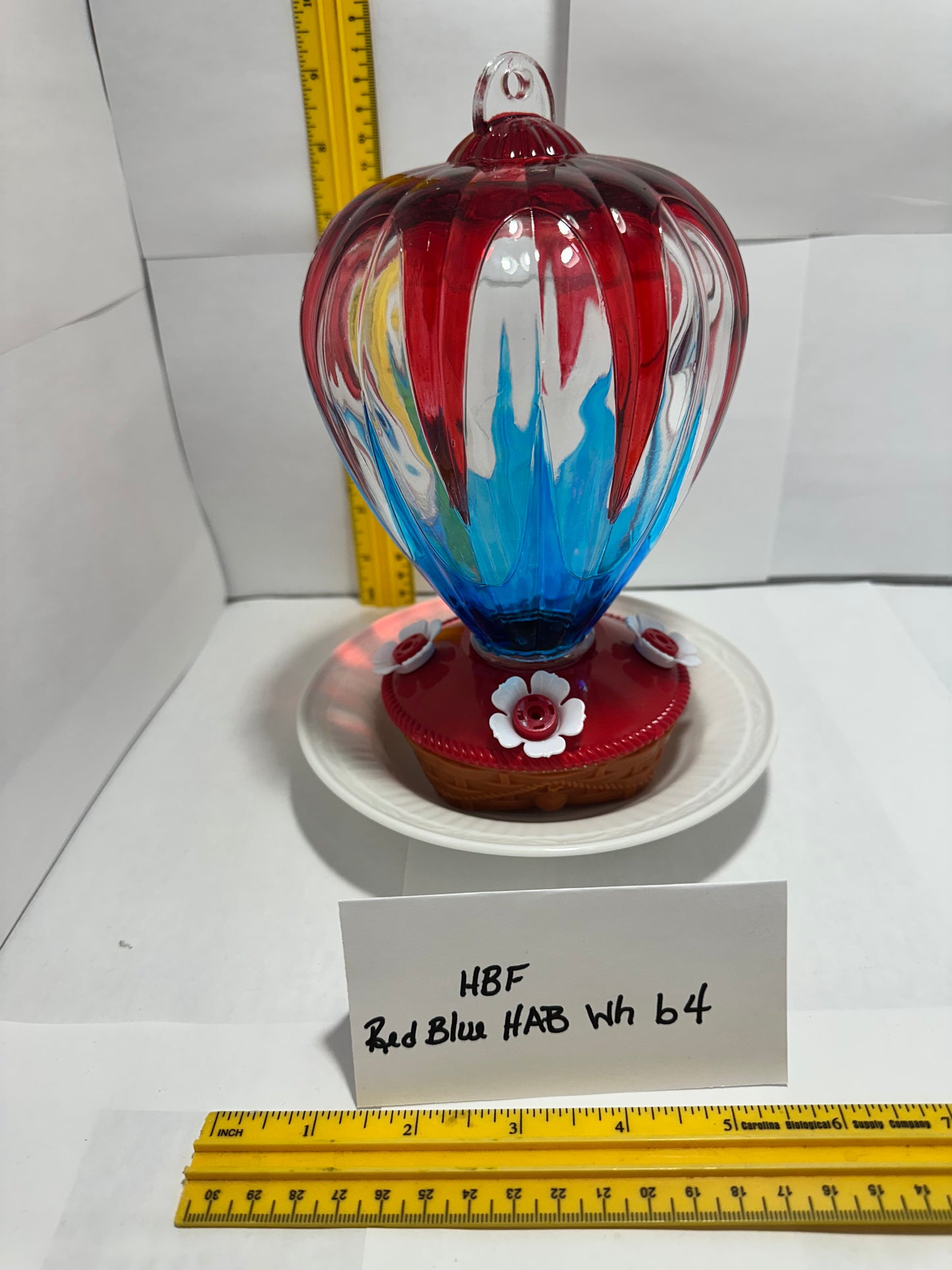 Hummingbird Feeder Red Blue HotAirBalloon White bottom 1 & 2 & 3 & 4 & 5