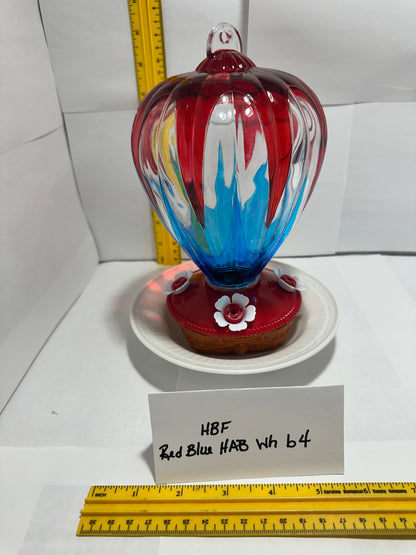 Hummingbird Feeder Red Blue HotAirBalloon White bottom 1 & 2 & 3 & 4 & 5