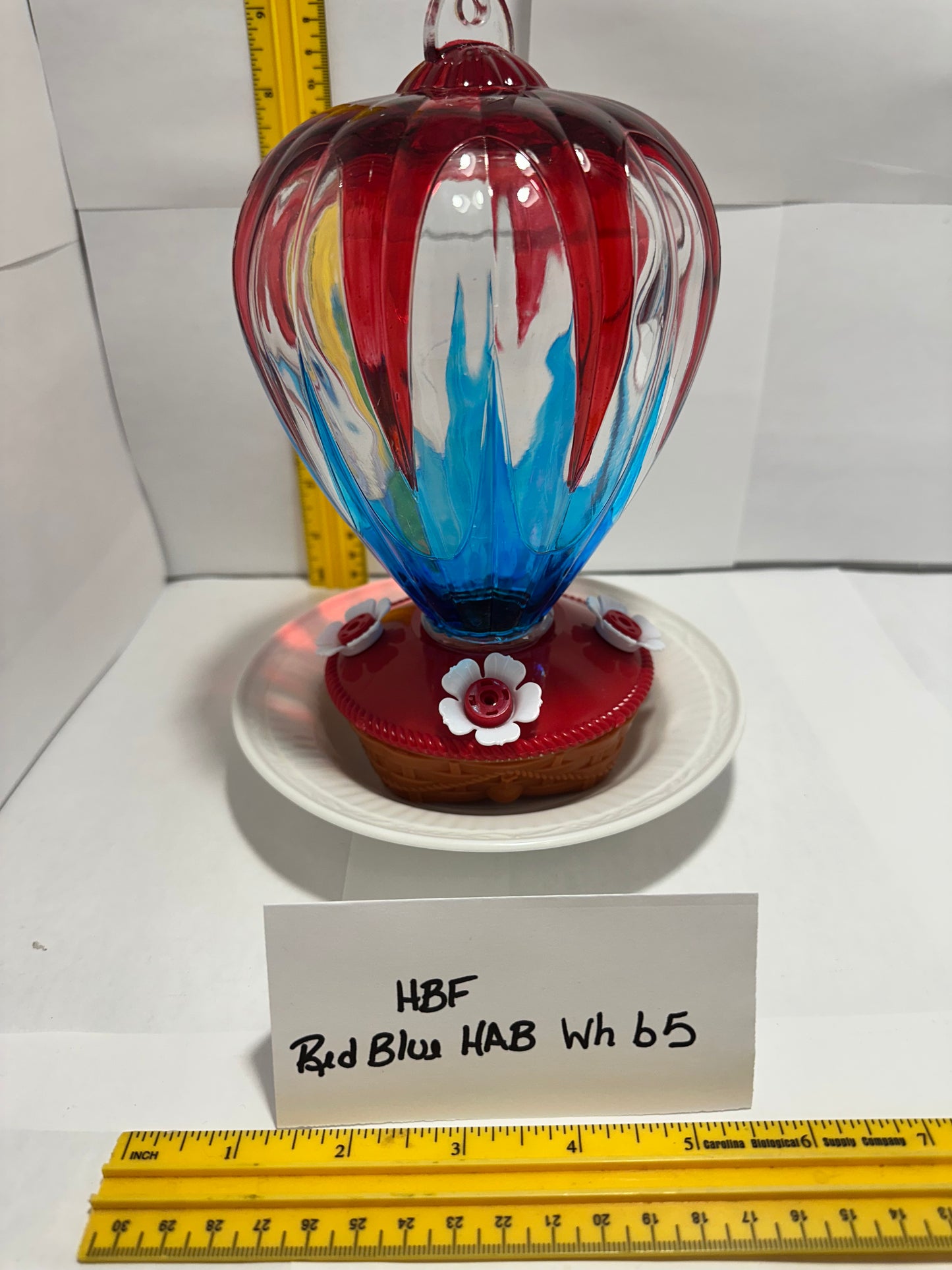 Hummingbird Feeder Red Blue HotAirBalloon White bottom 1 & 2 & 3 & 4 & 5